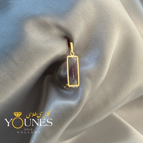 آویز طلا سنگ آمیتیست